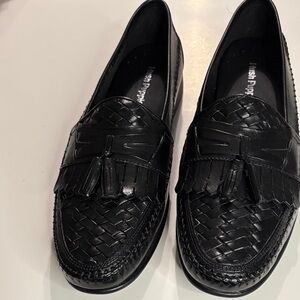 Hush Puppies Black Woven Men's Slip-Ons